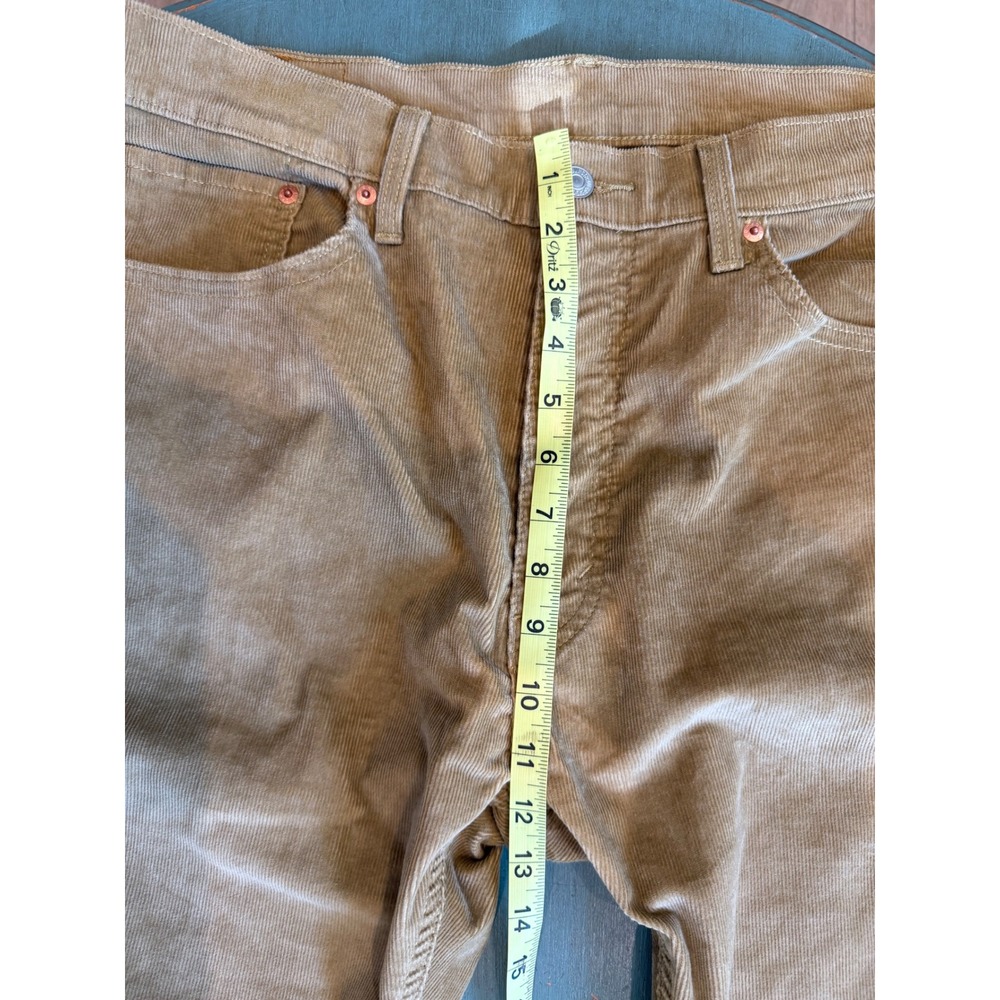 Levis 505 Regular Fit Corduroy Pants Mens 36x30 Tan Harvest Gold Straight Leg - Picture 4 of 8
